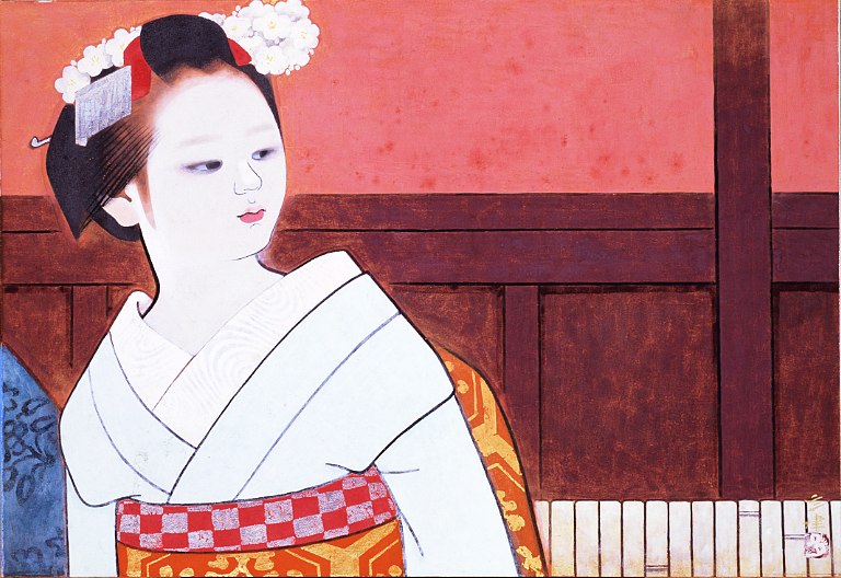 広田多津「祇園の町並」